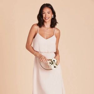 Birds Grey, Pale Blush, Gwennie Bridesmaid Dress